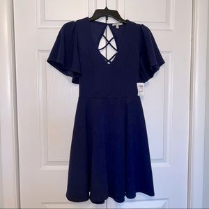 Charlotte Russe Open Back Fit & Flare Dress